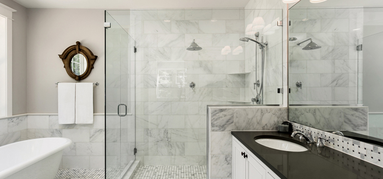 bathroom shower door installation in Brownsville